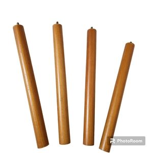 4 Vintage Wood Furniture Table Legs Minimalist MCM Salvage Reclaimed